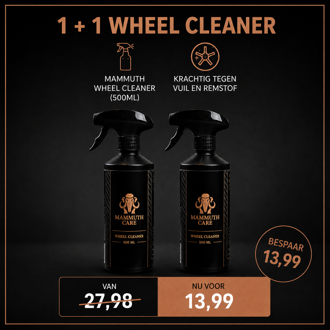 Mammuth wheel cleaner 1 + 1 GRATIS
